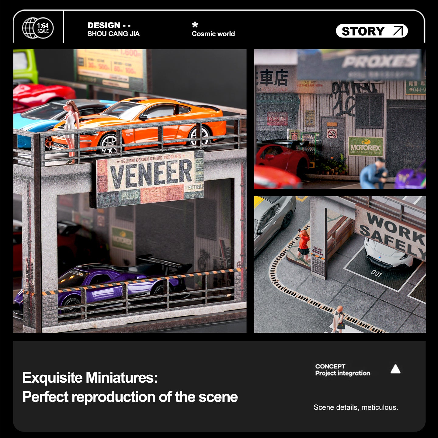 Preorder] SHOU CANG JIA 1:64 SafeWork DOUBLE-DECK PARKING WORKSHOP