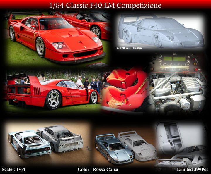 [Preorder] M64X 1:64 Classic F40 LM Competizione (7 Colors)