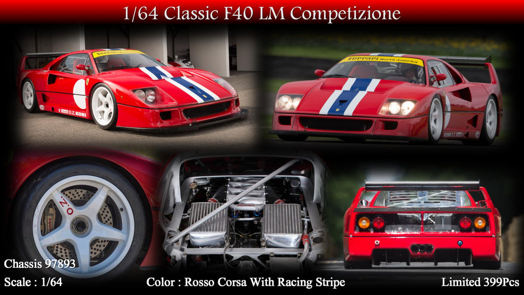 [Preorder] M64X 1:64 Classic F40 LM Competizione (7 Colors)