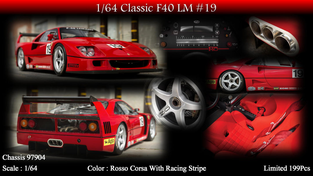 [Preorder] M64X 1:64 Classic F40 LM Competizione (7 Colors)