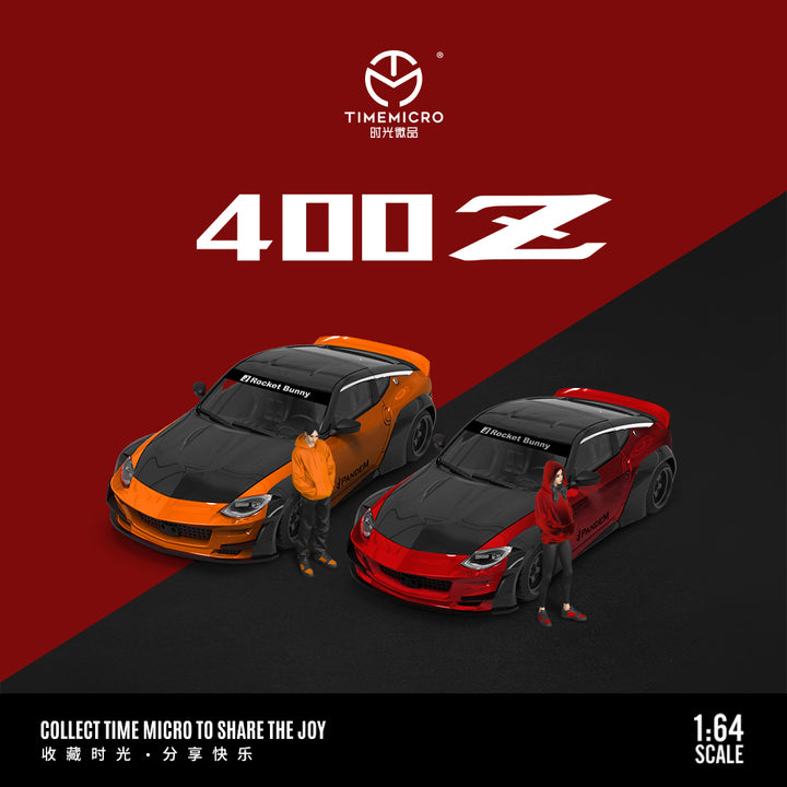 [Preorder] Time Micro 1:64 Nissan 400Z Metallic Red Black And Orange Black (4 Versions)