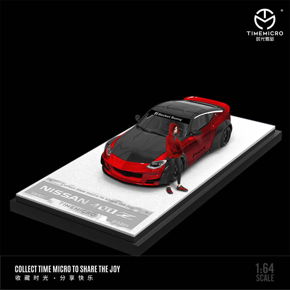 Preorder] Time Micro 1:64 Nissan 400Z Metallic Red Black And