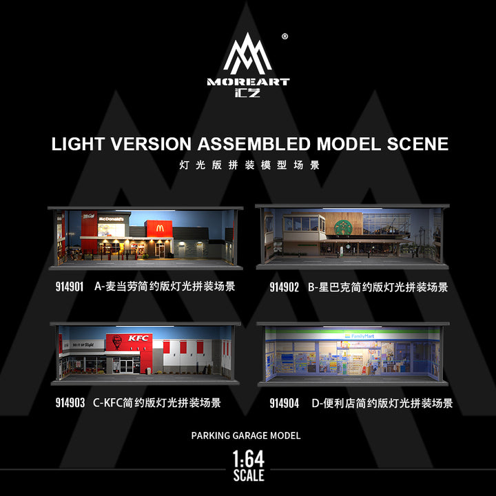 [Preorder] MoreArt 1:64 Fast Food Scene Diorama (4 Versions)