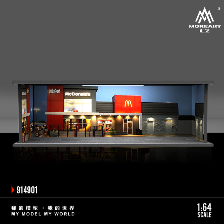 [Preorder] MoreArt 1:64 Fast Food Scene Diorama (4 Versions)