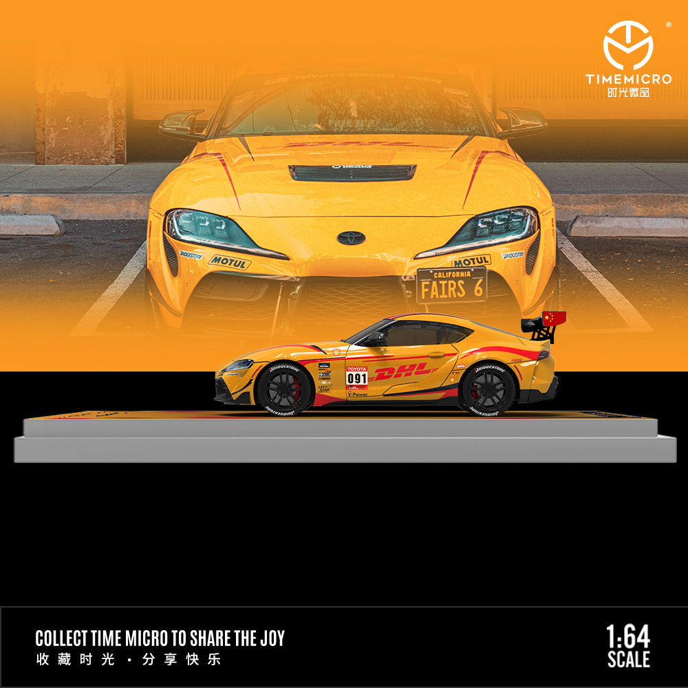 Time Micro 1:64 Supra A90 Orange DHL (3 Versions) TM647409