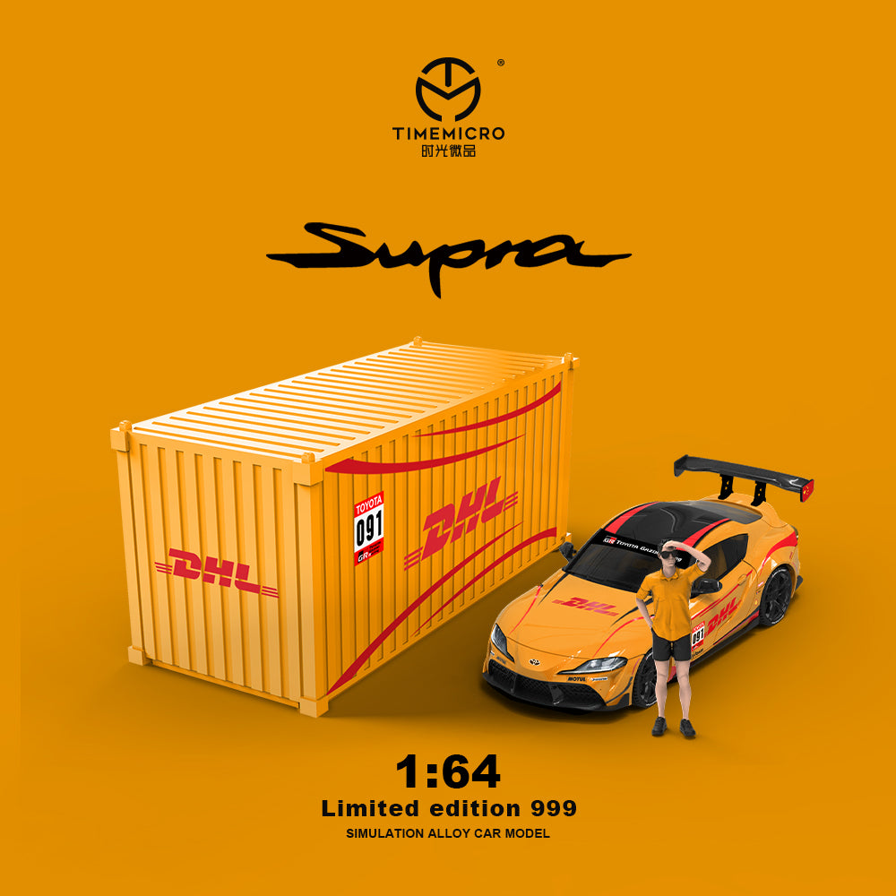 [Preorder] Time Micro 1:64 Supra A90 Orange DHL (3 Versions) TM647409