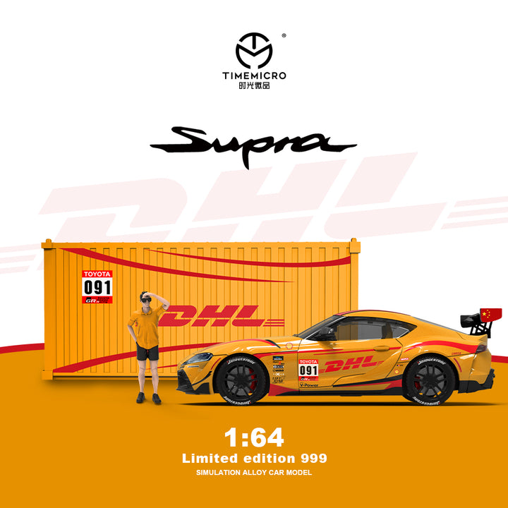 [Preorder] Time Micro 1:64 Supra A90 Orange DHL (3 Versions) TM647409