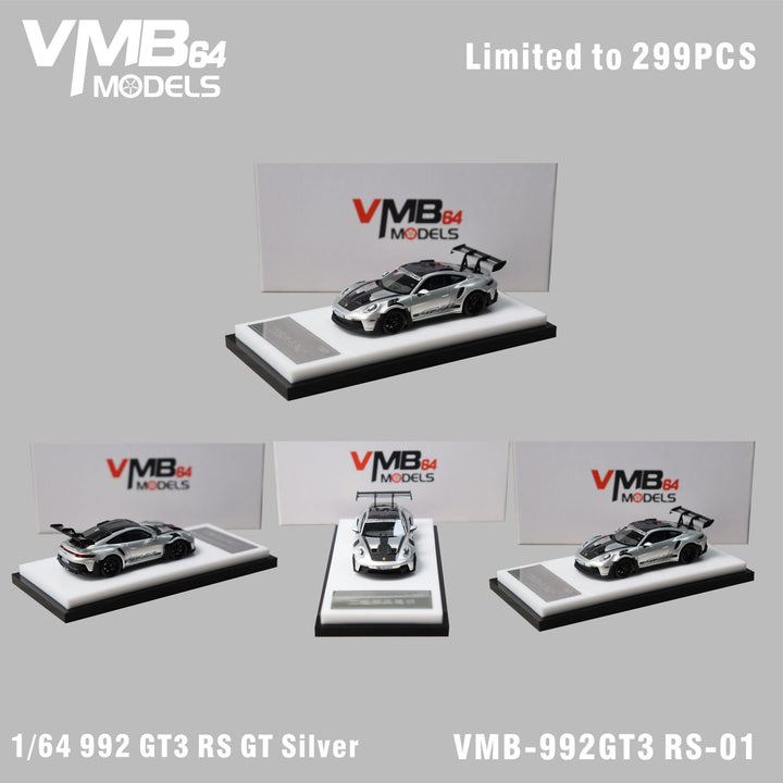 [Preorder] VMB 1:64 Porsche 992 GT3 RS GT Silver