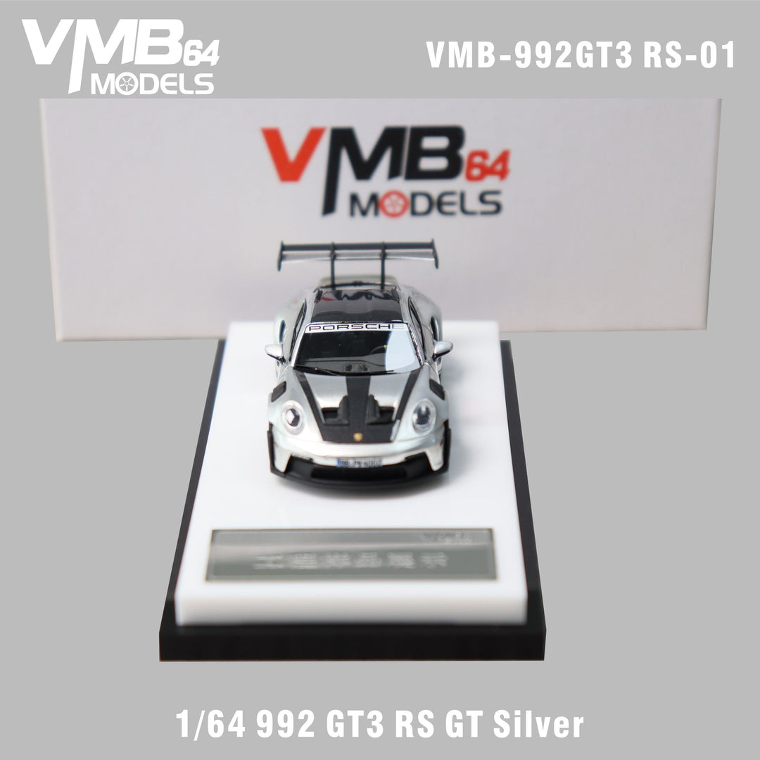 [Preorder] VMB 1:64 Porsche 992 GT3 RS GT Silver