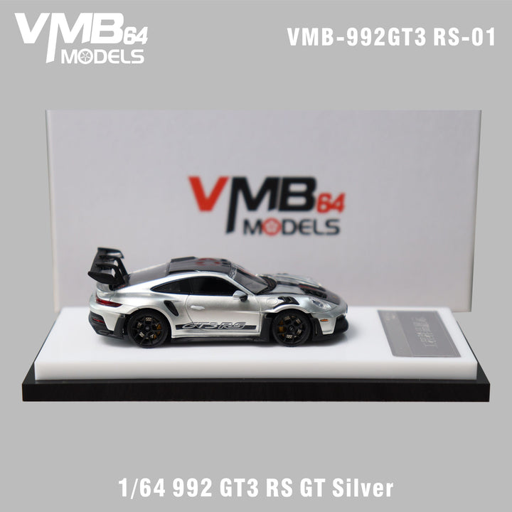 [Preorder] VMB 1:64 Porsche 992 GT3 RS GT Silver