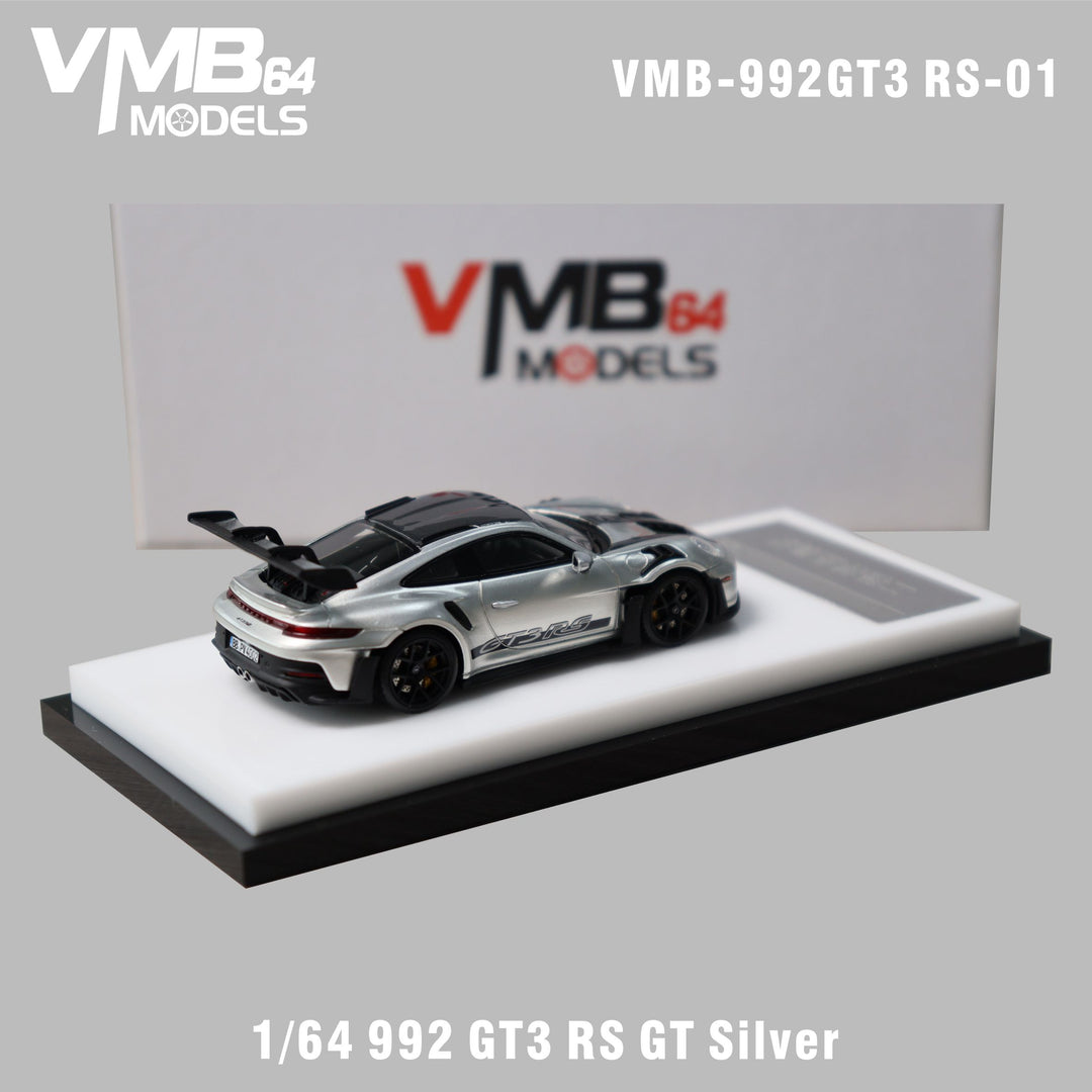 [Preorder] VMB 1:64 Porsche 992 GT3 RS GT Silver