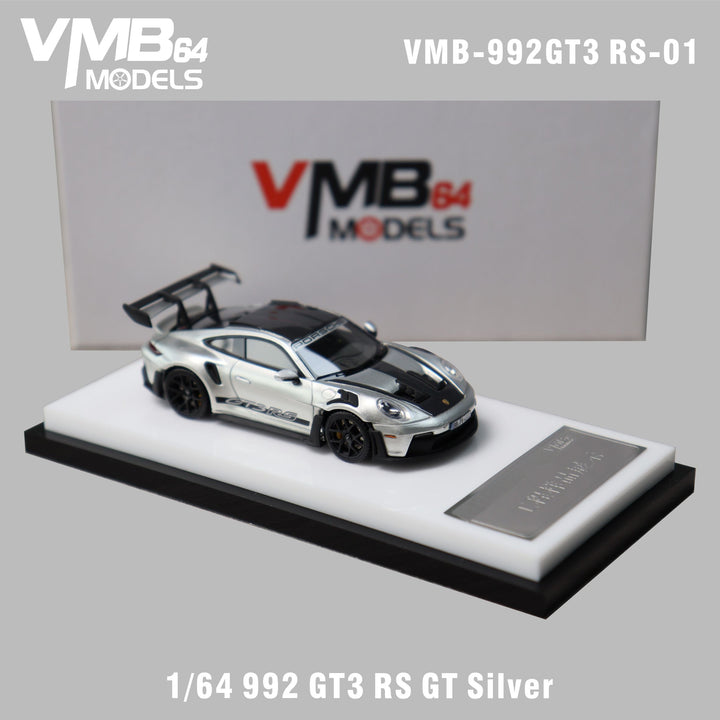 [Preorder] VMB 1:64 Porsche 992 GT3 RS GT Silver