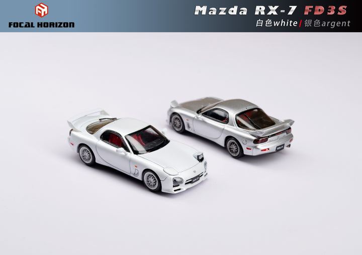 Focal Horizon 1:64 Mazda RX-7 FD3S A Spec White/ Silver (2 Colors)