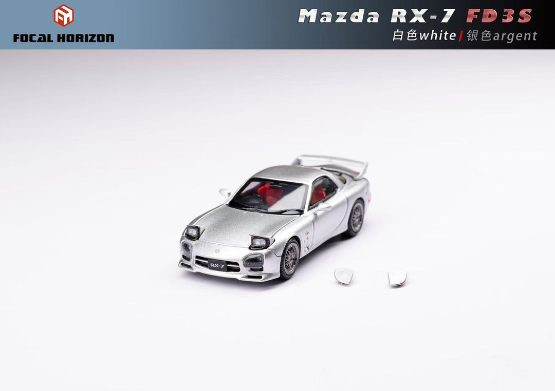 Focal Horizon 1:64 Mazda RX-7 FD3S A Spec White/ Silver (2 Colors)