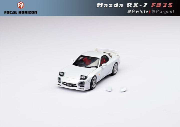 Focal Horizon 1:64 Mazda RX-7 FD3S A Spec White/ Silver (2 Colors)