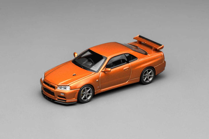 [Preorder] MOTORHELIX 1:64 Nissan Skyline GT-R(R34) V-Spec ll Customized Orange M63471