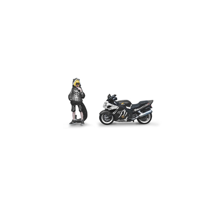 [Preorder] MoreArt 1:64 Honda CBR1100XX Dinosaur Motorcycle & Doll MO222206