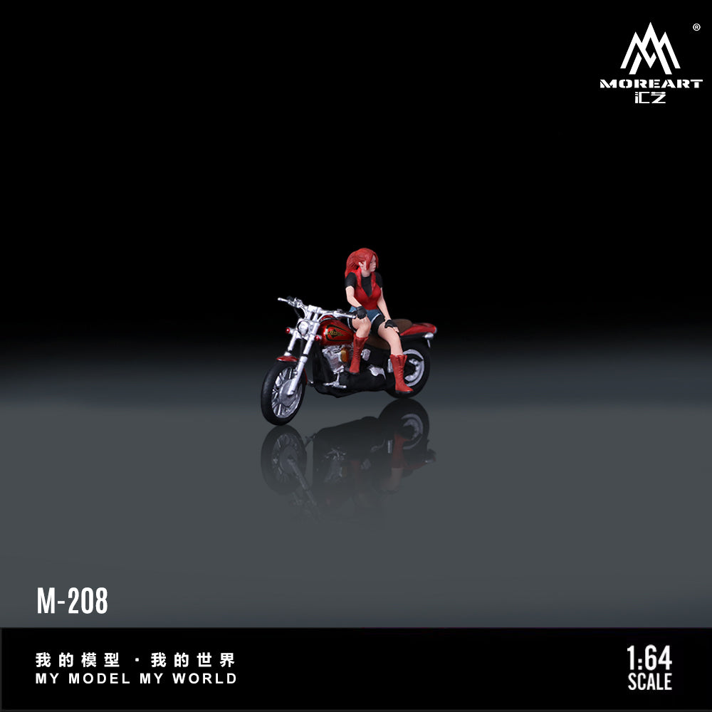 [Preorder] MoreArt 1:64 Harley Davidson Red Motorcycle and Doll MO222208