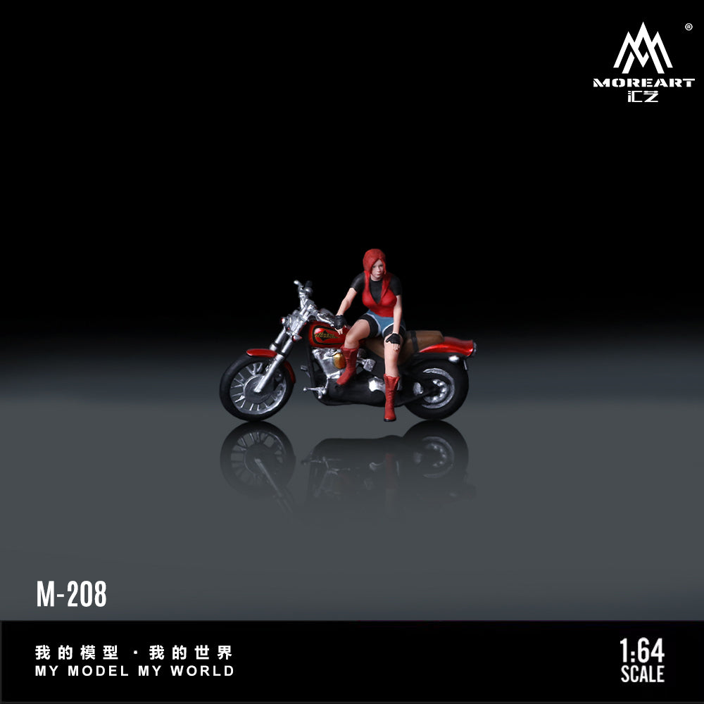 [Preorder] MoreArt 1:64 Harley Davidson Red Motorcycle and Doll MO222208