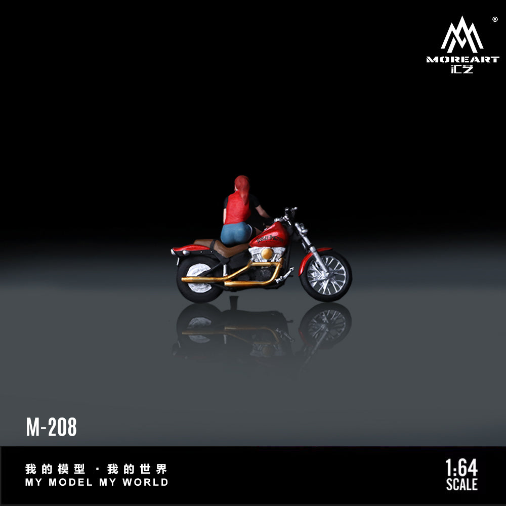 MoreArt 1:64 Harley Davidson Red Motorcycle and Doll MO222208