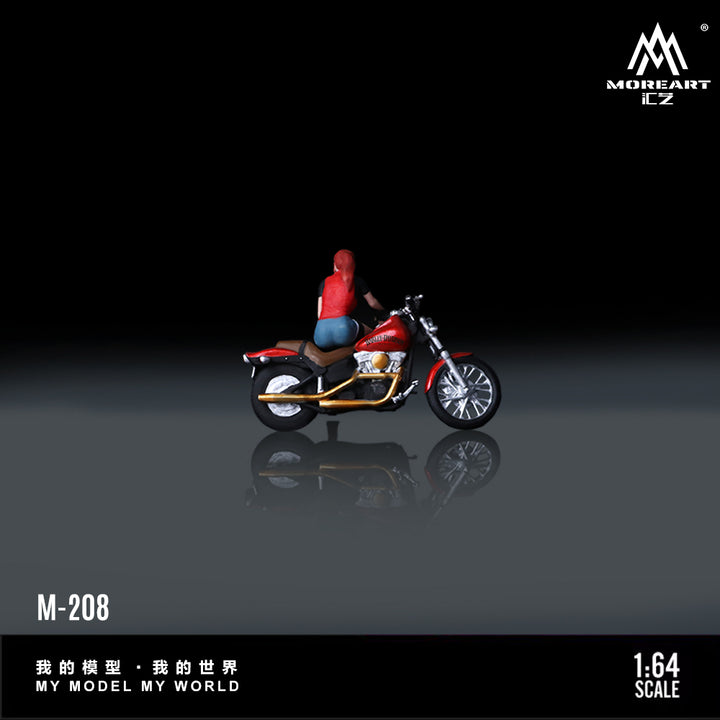 [Preorder] MoreArt 1:64 Harley Davidson Red Motorcycle and Doll MO222208