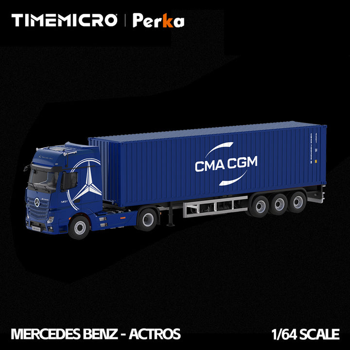 [Preorder] TimeMicro X Perka 1:64 Mercedes Actros container truck (3 Colours)