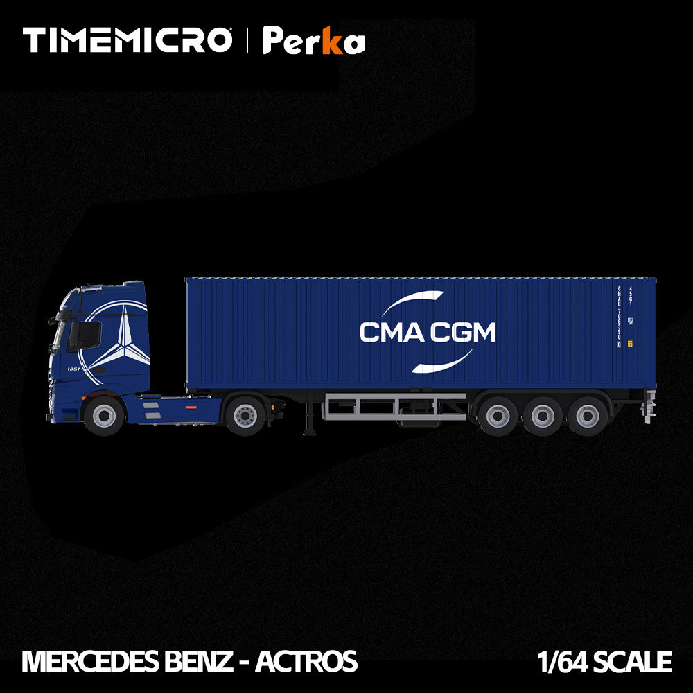 [Preorder] TimeMicro X Perka 1:64 Mercedes Actros container truck (3 Colours)