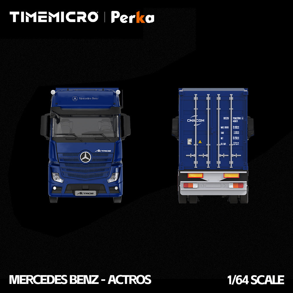 [Preorder] TimeMicro X Perka 1:64 Mercedes Actros container truck (3 Colours)