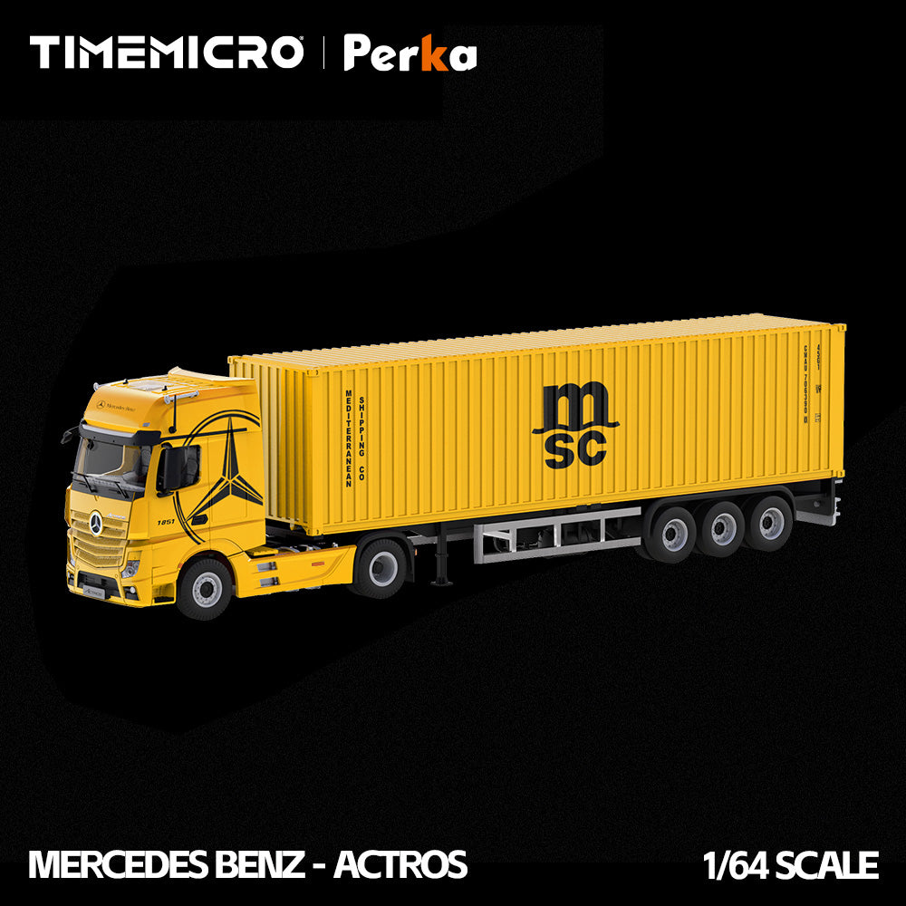 TIMEMICRO perka メルセデスベンツ アクトロス 1/64 Preorder] TimeMicro X Perka 1:64 Mercedes Actros container truck
