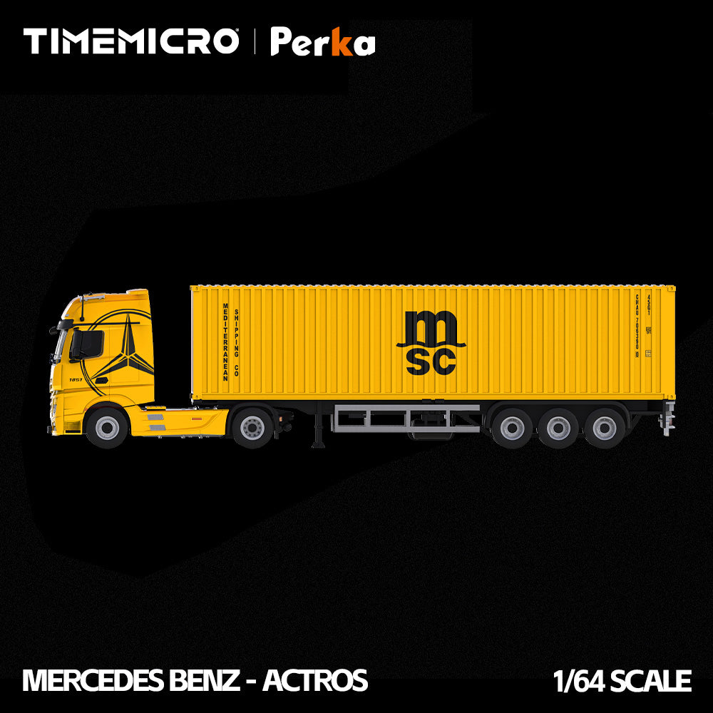 [Preorder] TimeMicro X Perka 1:64 Mercedes Actros container truck (3 Colours)