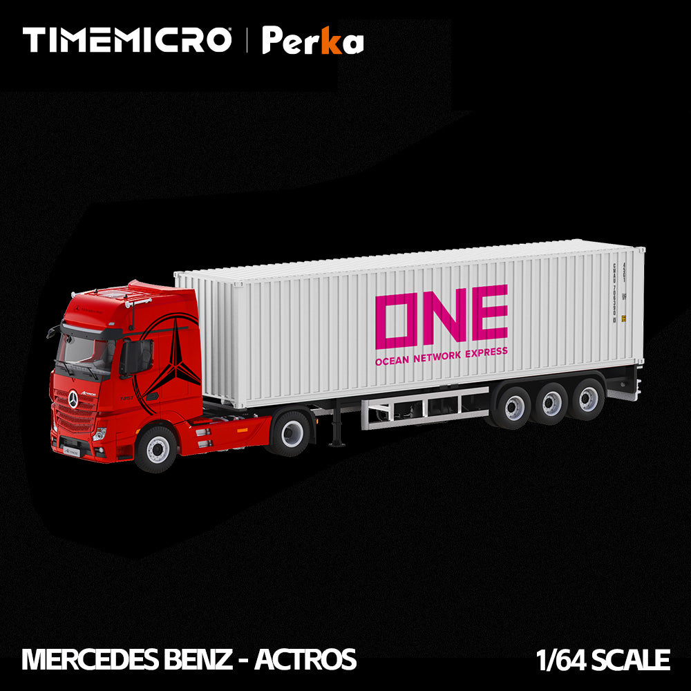 [Preorder] TimeMicro X Perka 1:64 Mercedes Actros container truck (3 Colours)