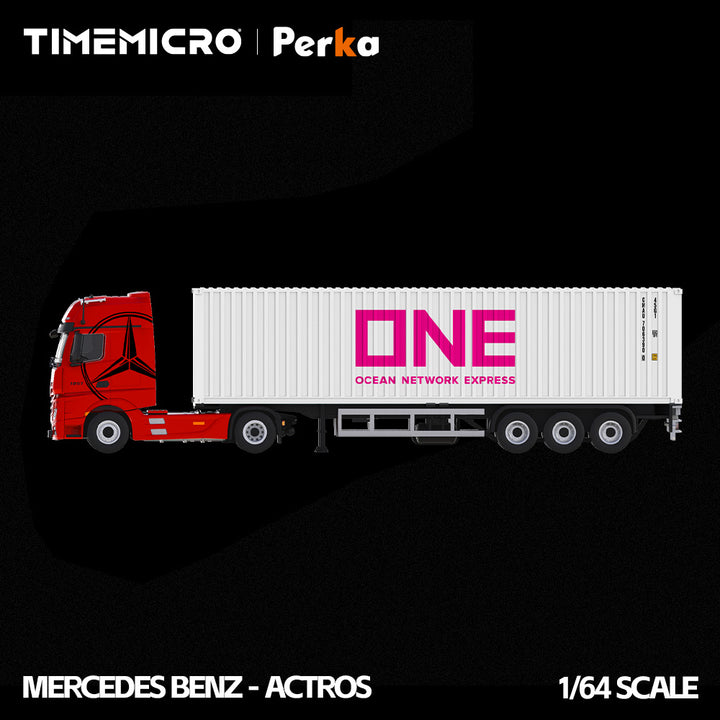 [Preorder] TimeMicro X Perka 1:64 Mercedes Actros container truck (3 Colours)