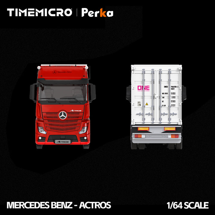[Preorder] TimeMicro X Perka 1:64 Mercedes Actros container truck (3 Colours)