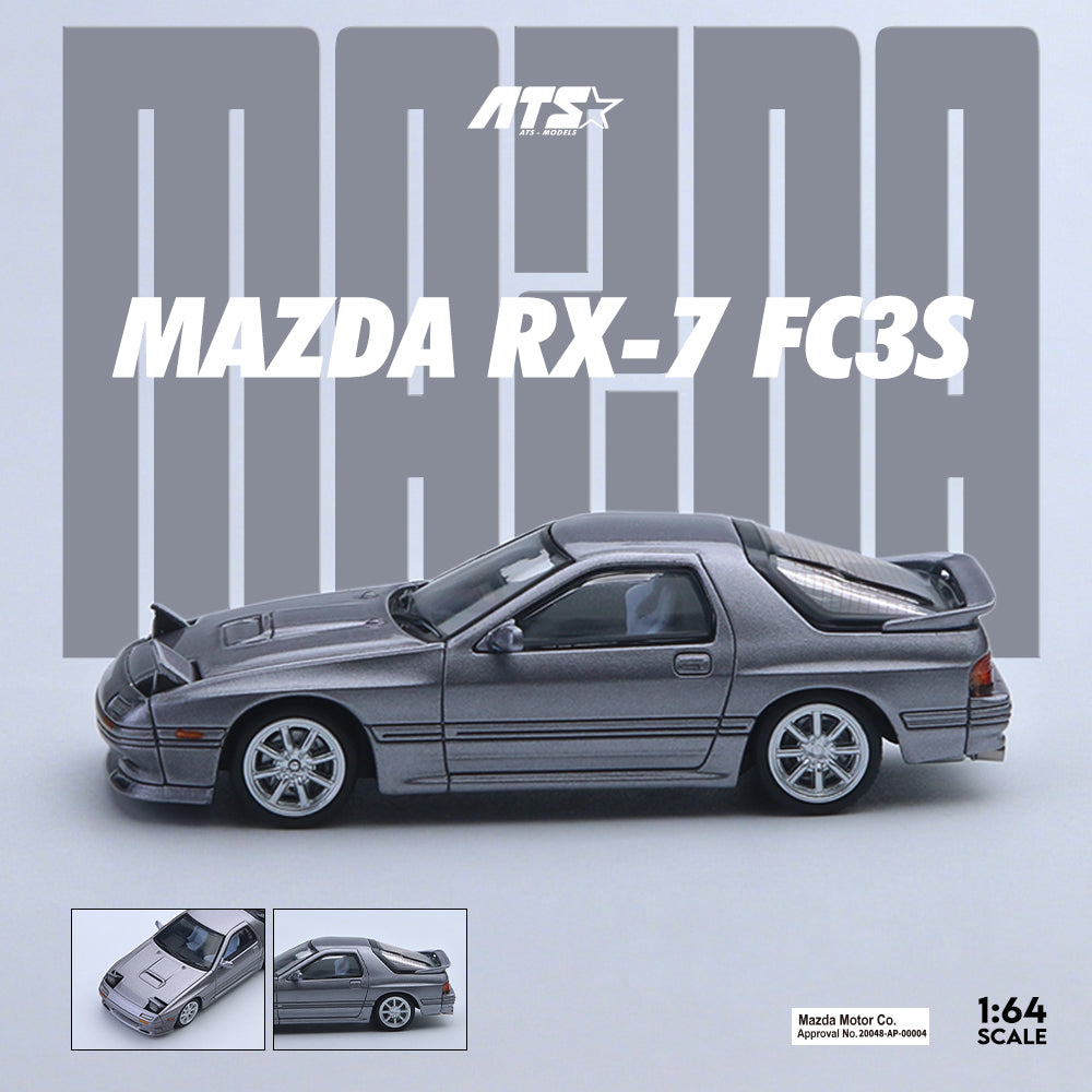 [Preorder] ATS Model 1:64 Mazda RX7 FC3S Silver Grey ATS880203