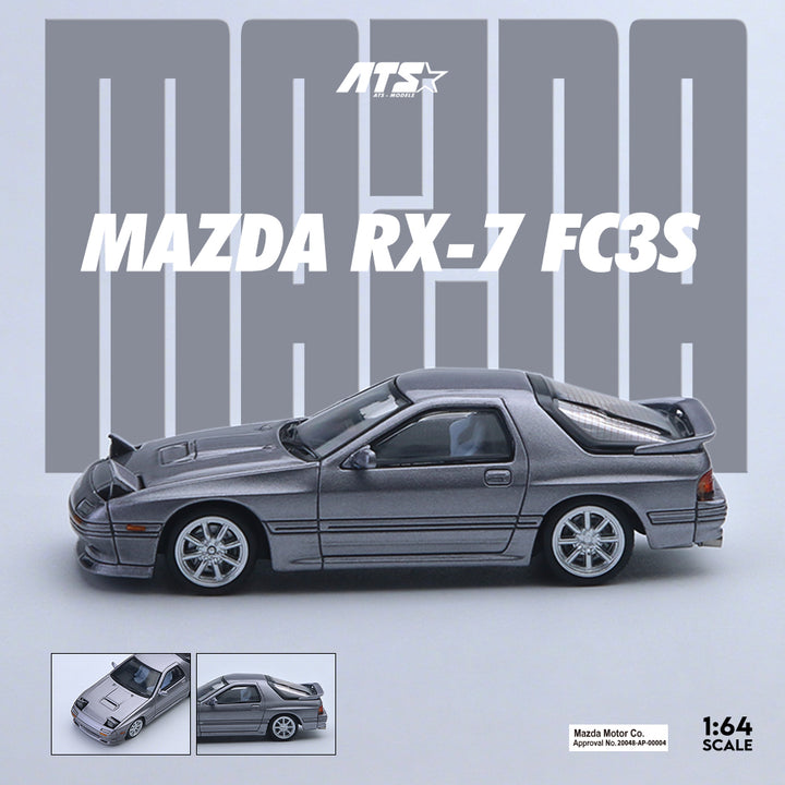 [Preorder] ATS Model 1:64 Mazda RX7 FC3S Silver Grey ATS880203
