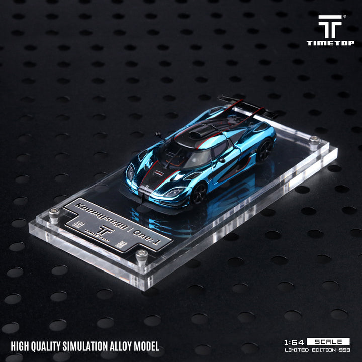 [Preorder] Time Top 1:64 Koenigsegg One:1 Chrome Blue/ Green (2 Colours)