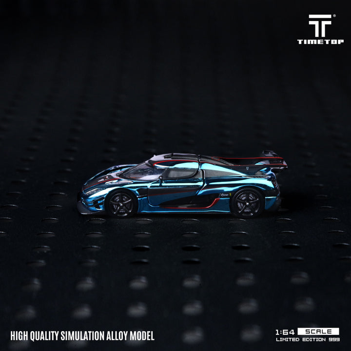 [Preorder] Time Top 1:64 Koenigsegg One:1 Chrome Blue/ Green (2 Colours)