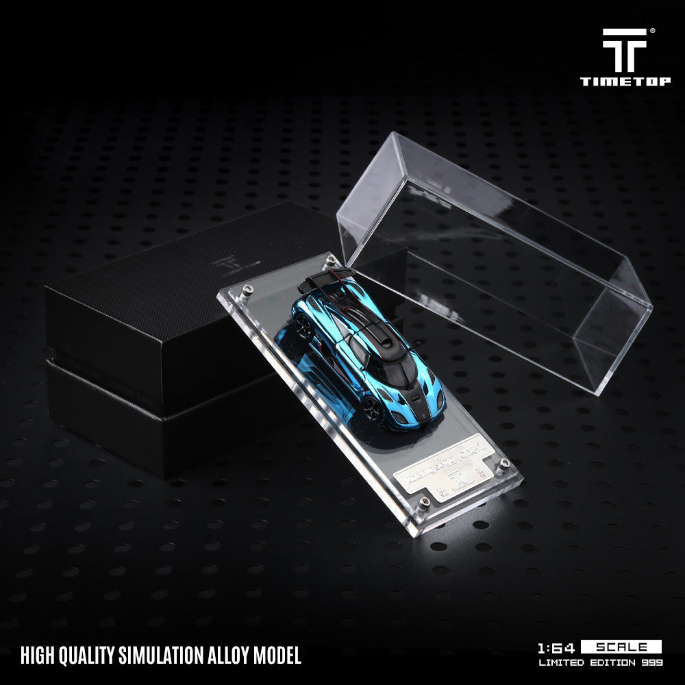 [Preorder] Time Top 1:64 Koenigsegg One:1 Chrome Blue/ Green (2 Colours)