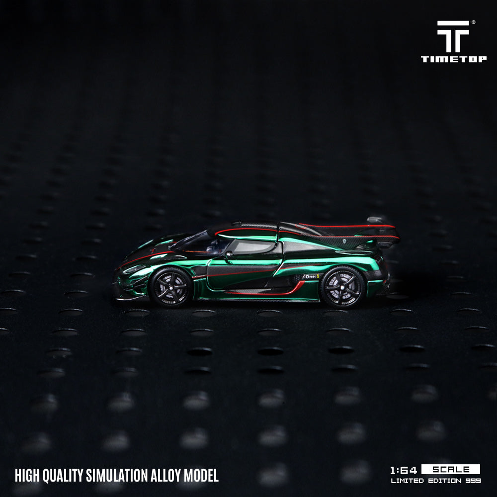 [Preorder] Time Top 1:64 Koenigsegg One:1 Chrome Blue/ Green (2 Colours)