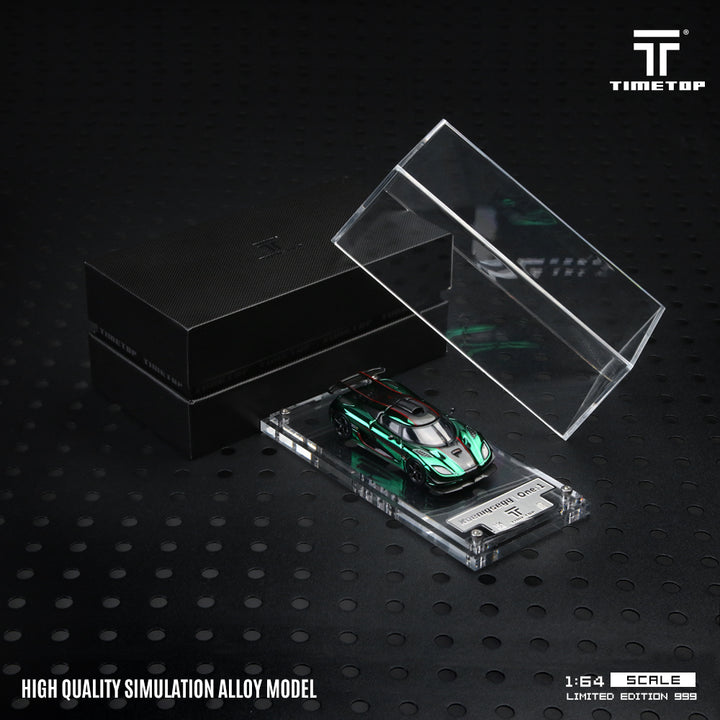 [Preorder] Time Top 1:64 Koenigsegg One:1 Chrome Blue/ Green (2 Colours)