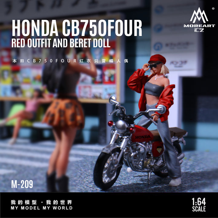 [Preorder] MoreArt 1:64 Honda CB750FOUR Motorcycle and Doll MO222209
