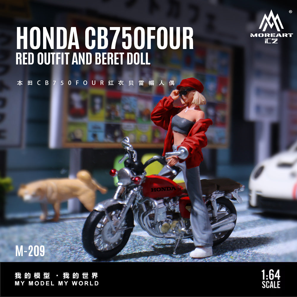 [Preorder] MoreArt 1:64 Honda CB750FOUR Motorcycle and Doll MO222209