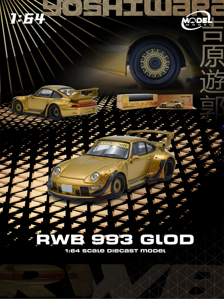 [Preorder] ModelModel 1:64 Porsche RWB 993 Gold MM64-RWB993-006