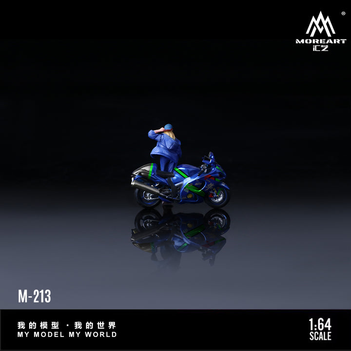 [Preorder] MoreArt 1:64 Suzuki Hayabusa Motorcycle and Girl MO222213