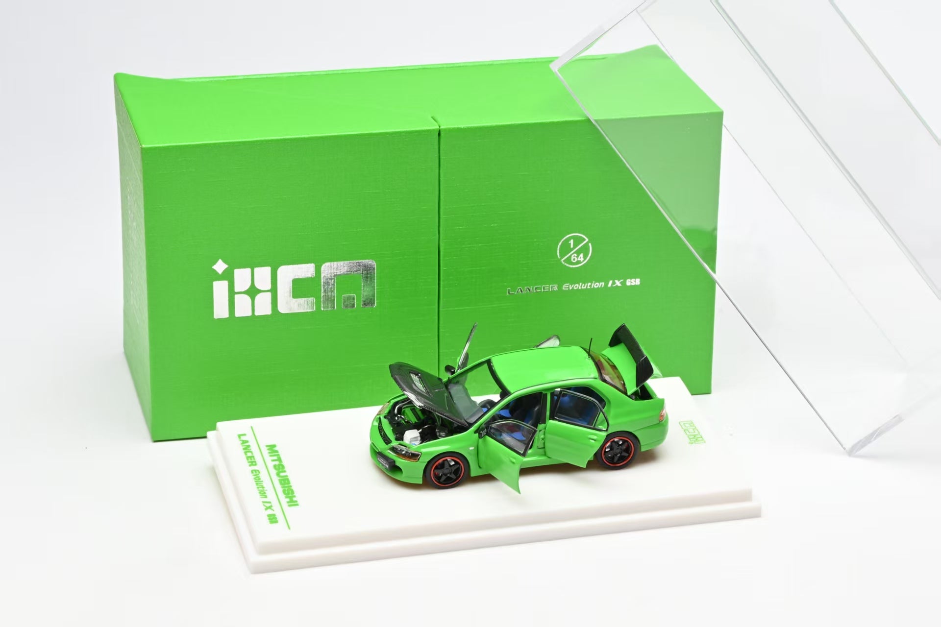 IHCM 1:64 MITSUBISHI LANCER EVIUTION IX GSR Red/ Green (2 Colours
