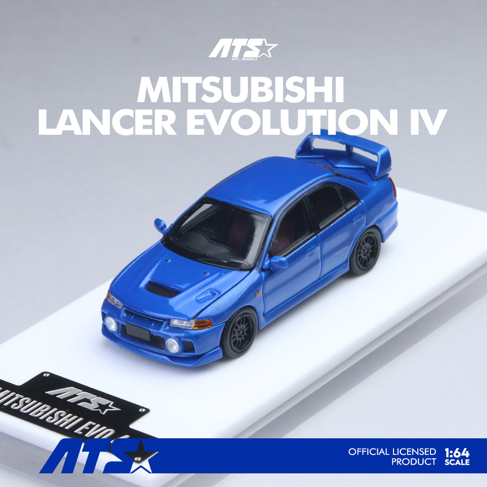 [Preorder] ATS Model 1:64 Mitsubishi Lancer Evolution IV (EVO 4) – Blue ATS881004
