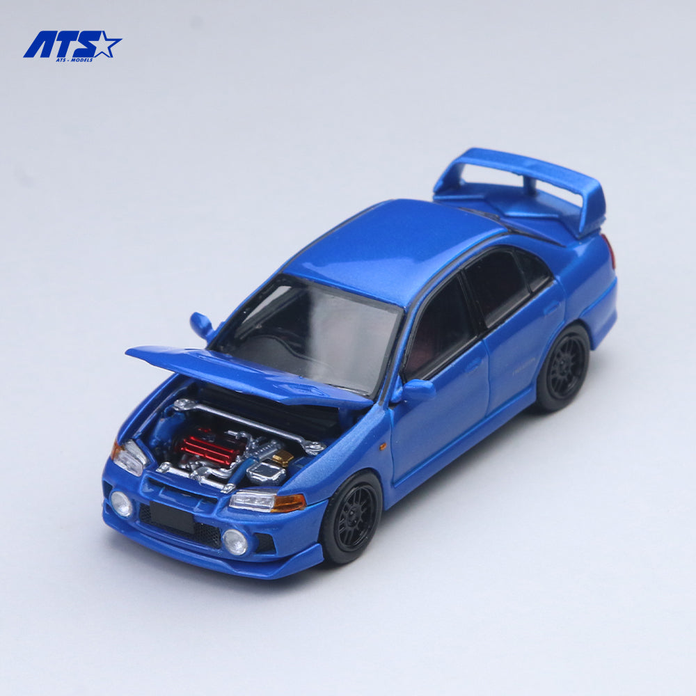 [Preorder] ATS Model 1:64 Mitsubishi Lancer Evolution IV (EVO 4) – Blue ATS881004