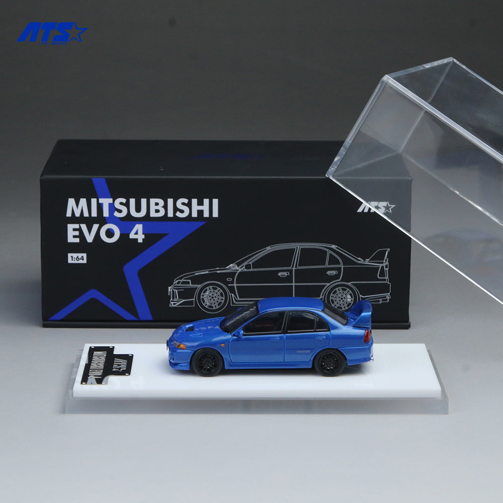 [Preorder] ATS Model 1:64 Mitsubishi Lancer Evolution IV (EVO 4) – Blue ATS881004