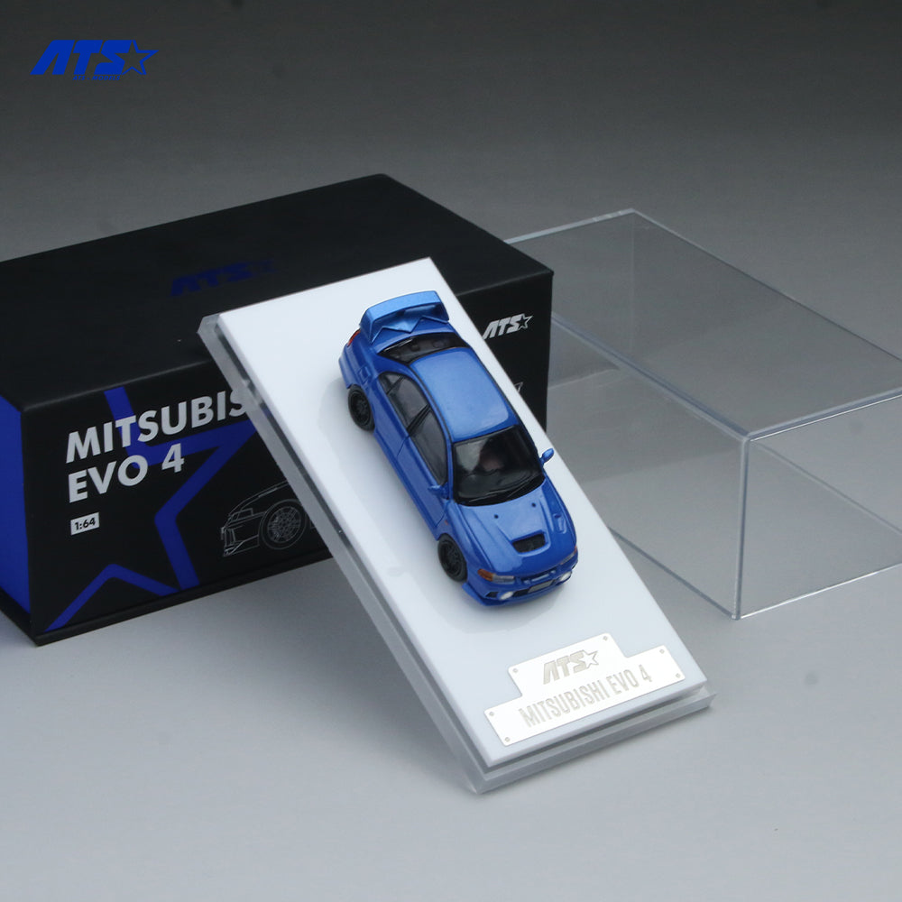 [Preorder] ATS Model 1:64 Mitsubishi Lancer Evolution IV (EVO 4) – Blue ATS881004