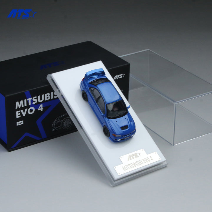 [Preorder] ATS Model 1:64 Mitsubishi Lancer Evolution IV (EVO 4) – Blue ATS881004